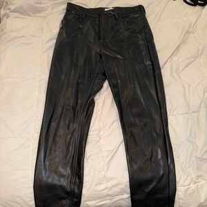 Abercrombie & Fitch Black leather skinny Jeans